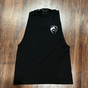 Alphalete Black Tank with White Logo Trim